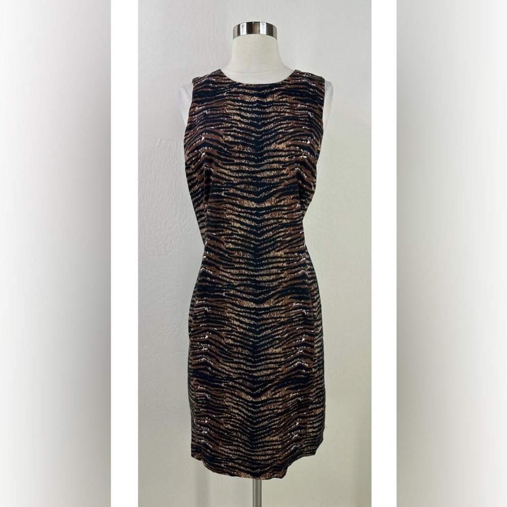 Michael Kors Animal Print Sleeveless Shift Dress